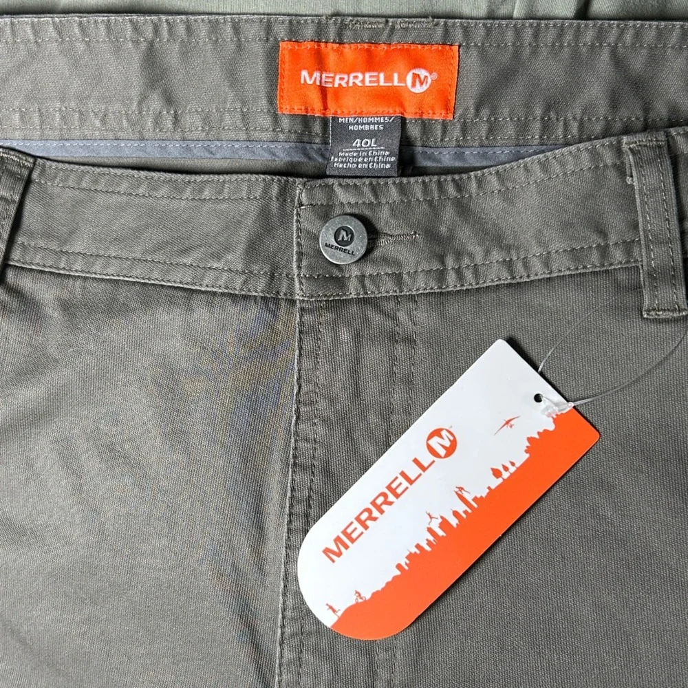 Merrell Articulus Pant Mens 40x34 Castlerock Gray Solid Outdoor Hiking Trail